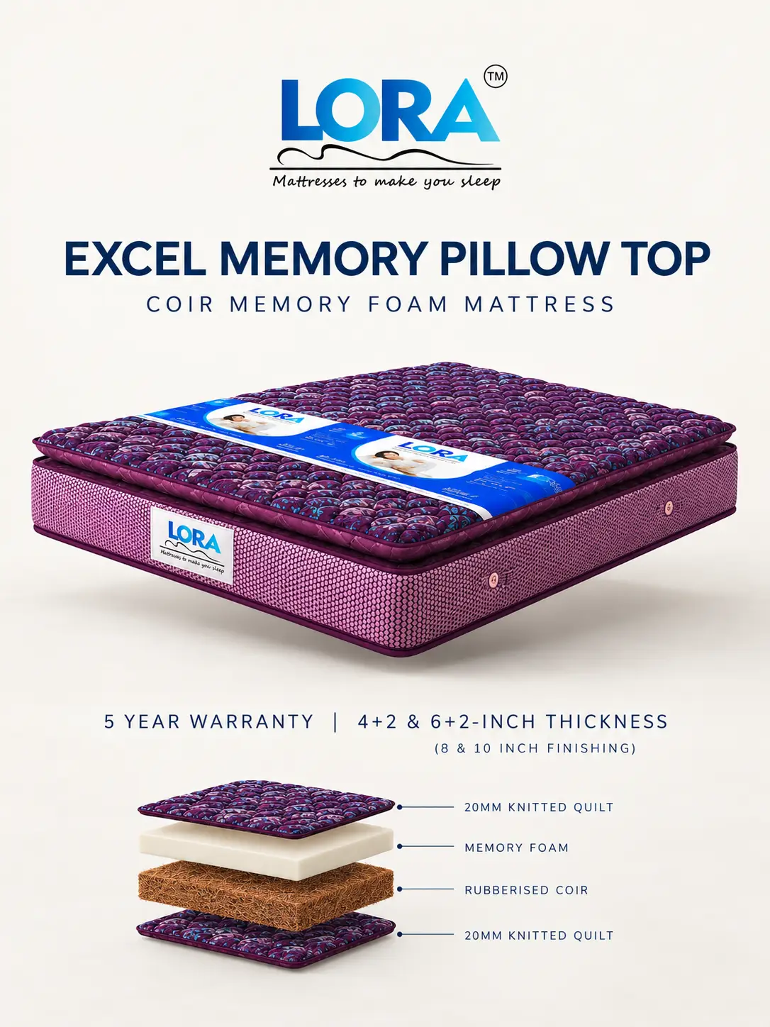 Excel Memory Pillow Top Mattress