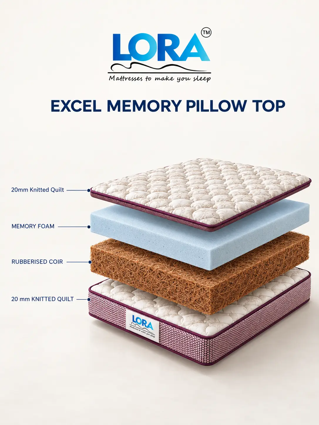 EXCEL MEMORY PILLOW TOP