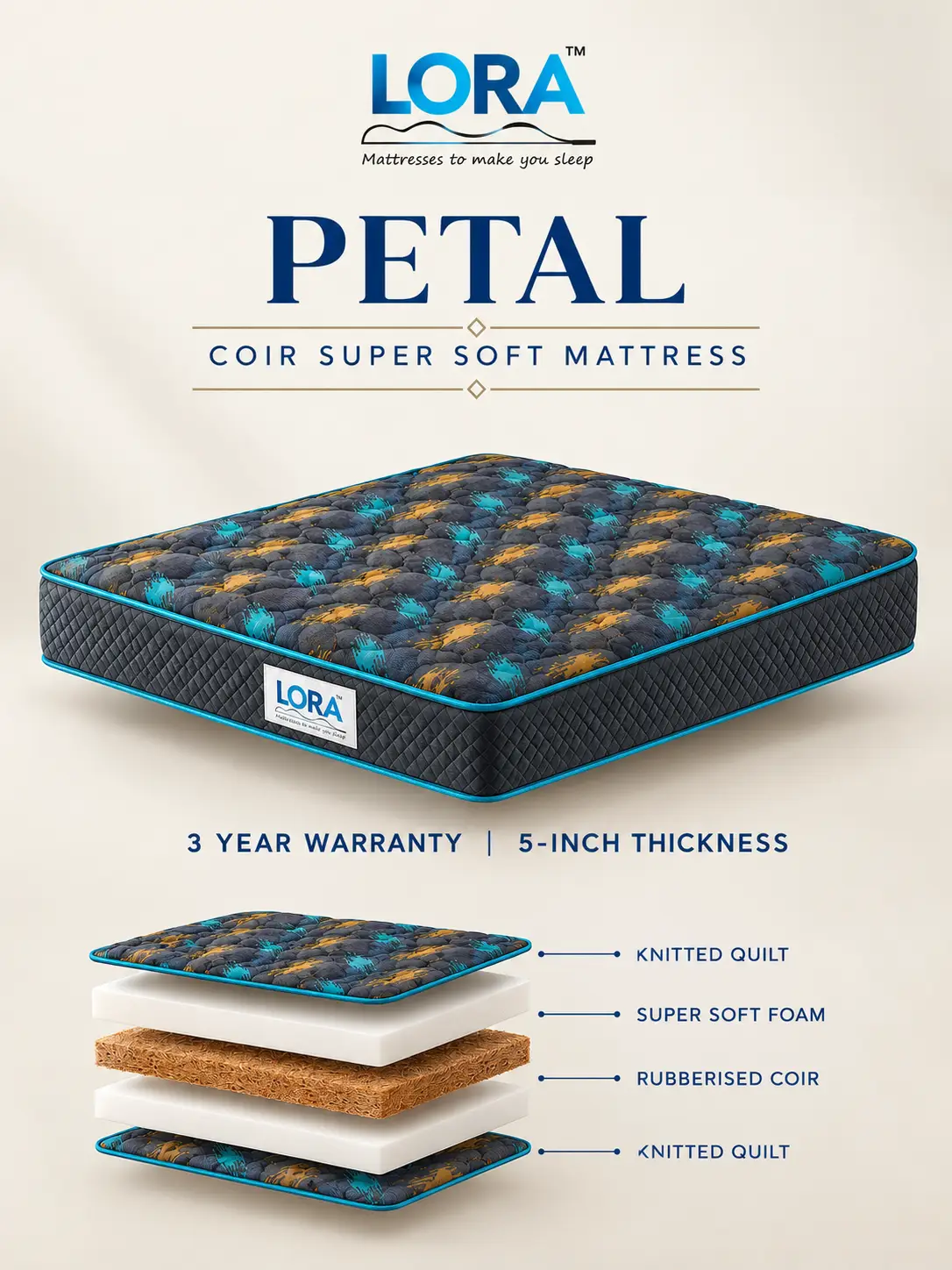 LORA Petal Premium Mattress Poster